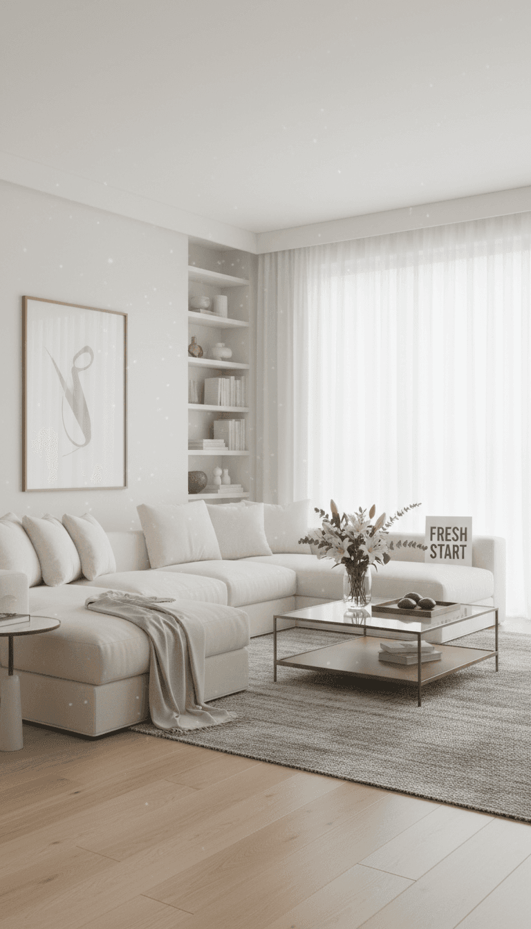 Freshly cleaned living room